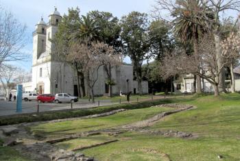 Iglesia Matriz, or the Basilica of the Holy Sacrament, next to the ruins of the Governor’s House in Colonia del Sacramento.